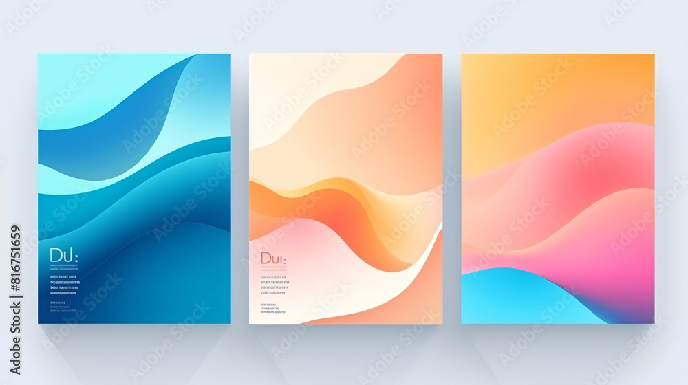 Creative covers or horizontal posters concept in moder