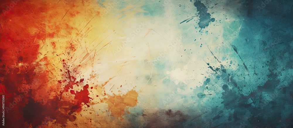 A grungy background with splattered paint creates a visually interesting copy space image