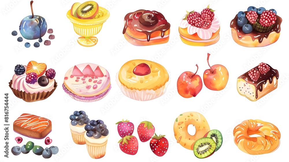Assortment of Mouthwatering Pastries and Desserts Showcasing Culinary and Temptation Assortment of Mouthwatering Pastries and Desserts Showcasing Culinary and Temptation