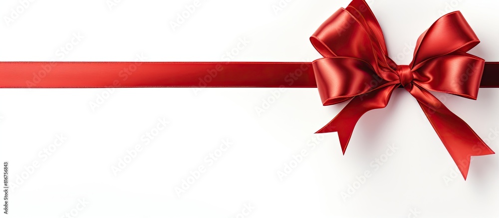 Set of gift bow and ribbons on white background. copy space available Set of gift bow and ribbons on white background. copy space available