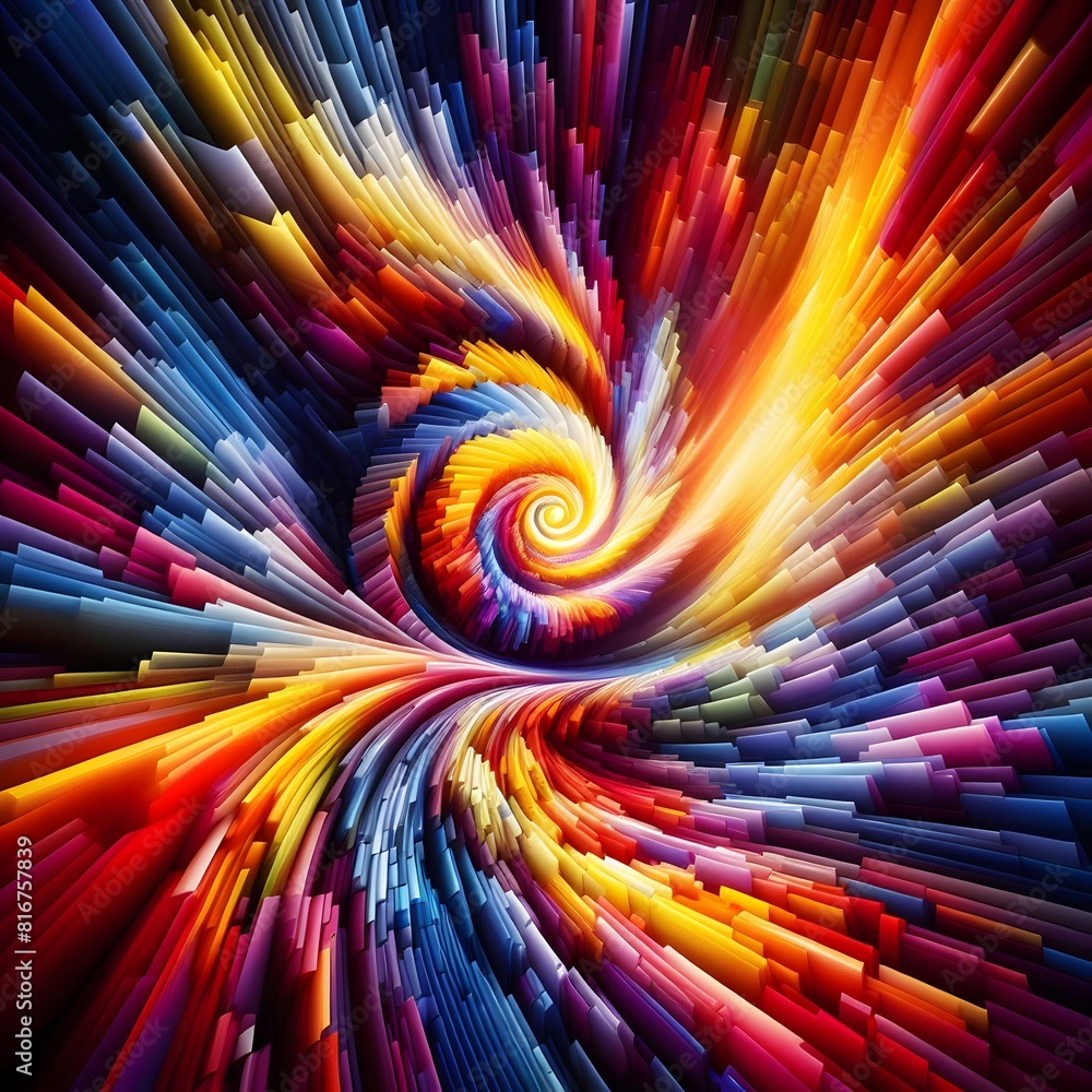 Vibrant Vertex abstract colorful shapes swirling and converging in a radiant display Vibrant Vertex abstract colorful shapes swirling and converging in a radiant display