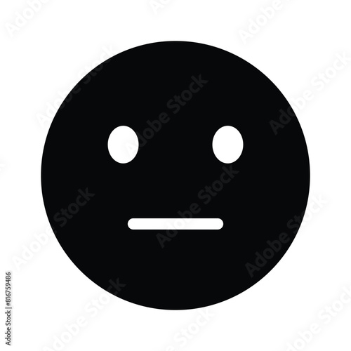 Expressionless, neutral emoji icon design, ready to use vector