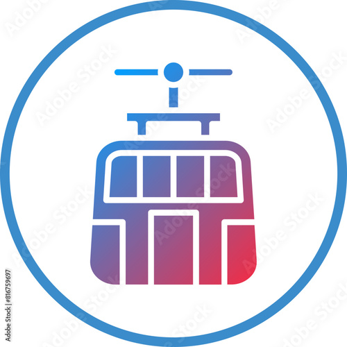 Vector Design Cable Car Icon Style
