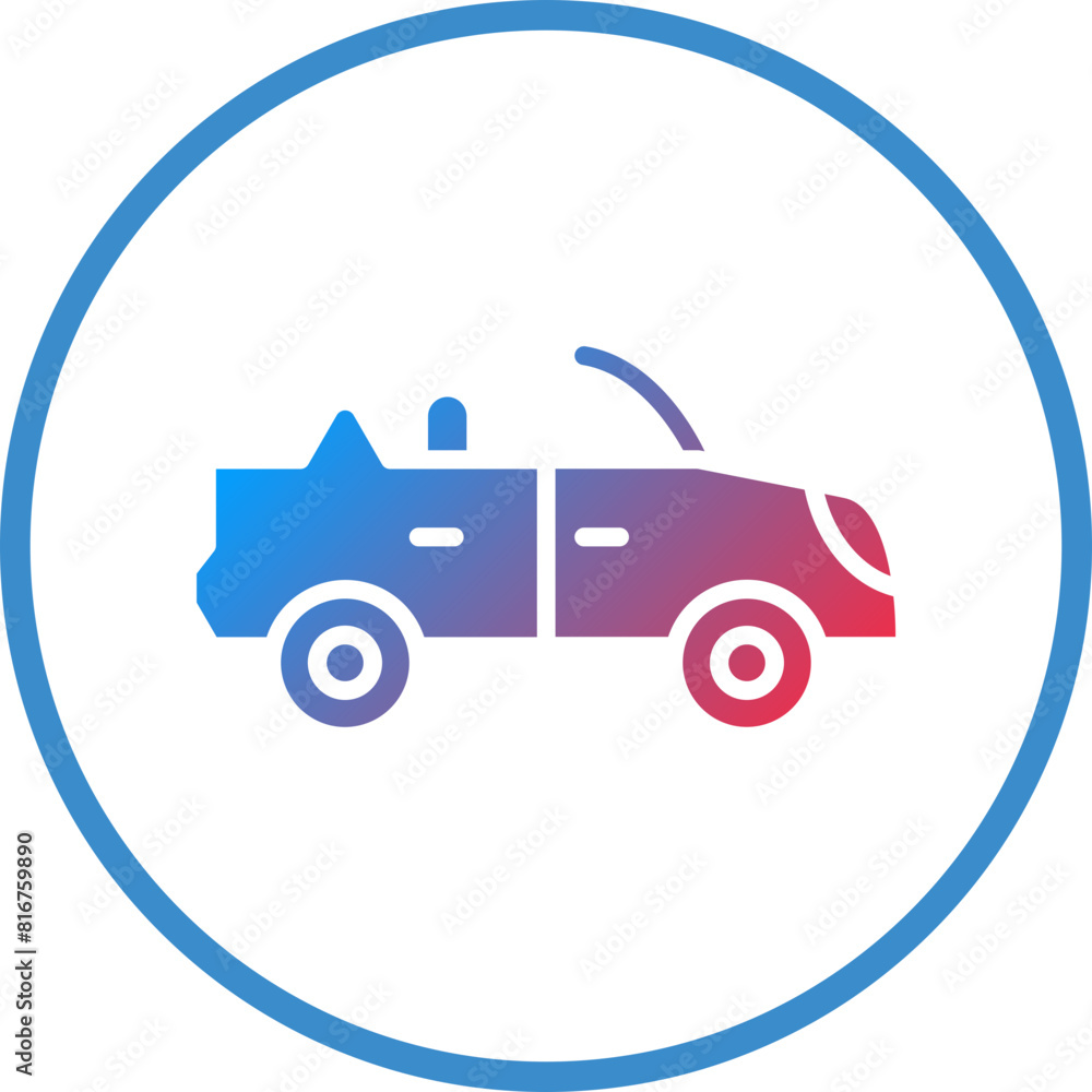 Vector Design Convertible Car Icon Style