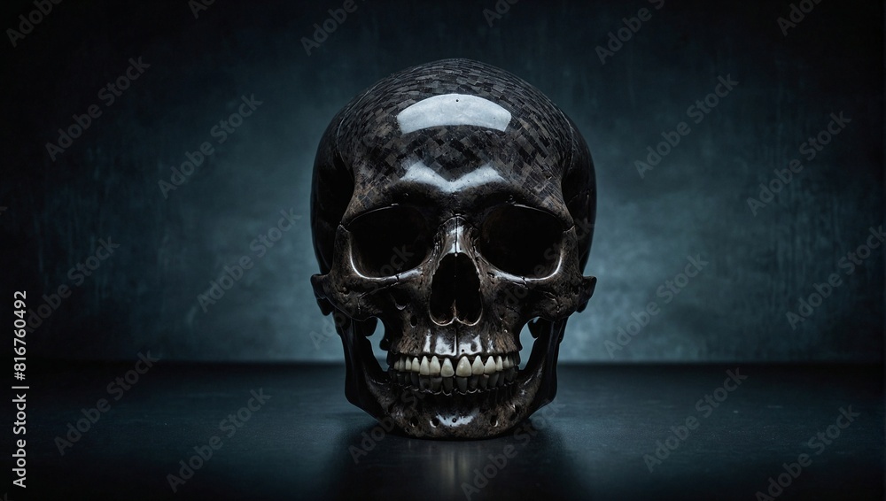 Human skull made out of carbon fibre Human skull made out of carbon fibre