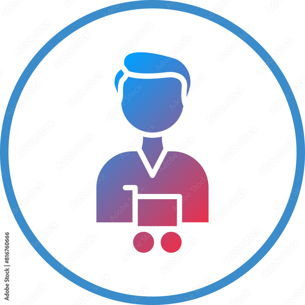 Vector Design Customer Male Icon Style Vector Design Customer Male Icon Style
