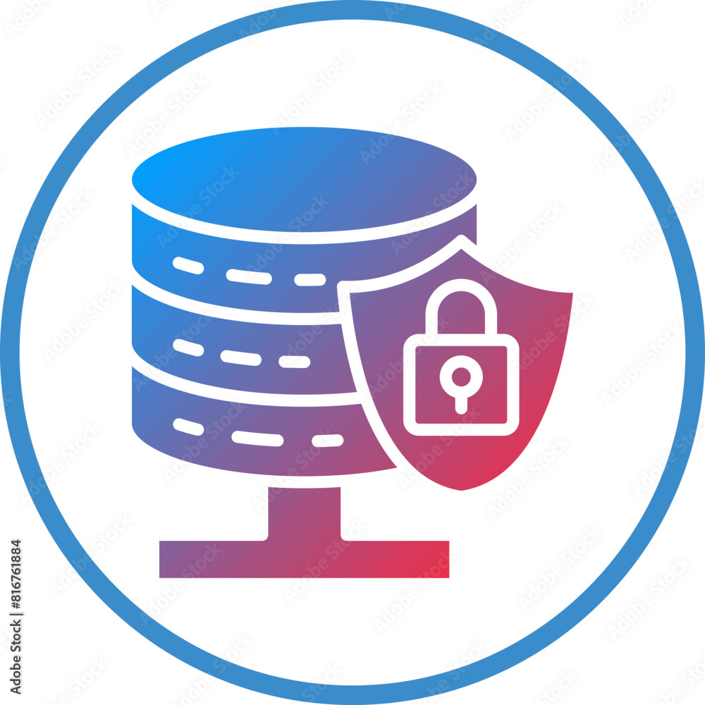 Vector Design Database Security Icon Style Vector Design Database Security Icon Style
