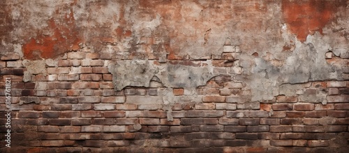 Old grunge brick wall background. copy space available