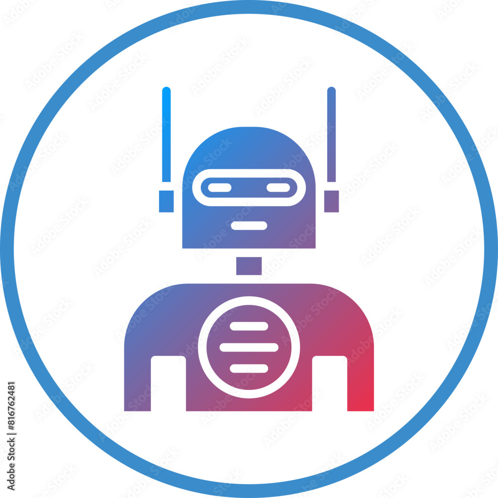 Vector Design Robot Icon Style