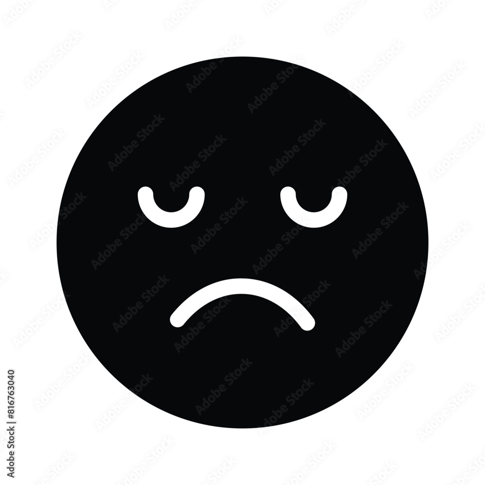 Get your hands on perfectly designed sad emoji icon, customizable vector Get your hands on perfectly designed sad emoji icon, customizable vector