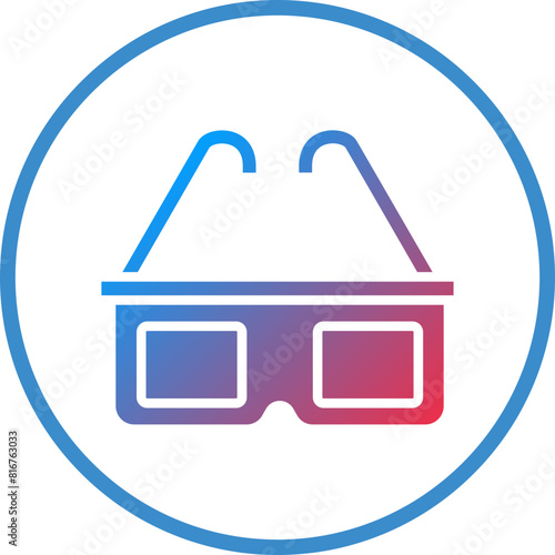 Vector Design 3d Glasses Icon Style