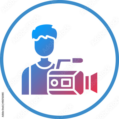 Vector Design Camera Operator Icon Style