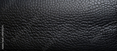 Black leather texture background. copy space available