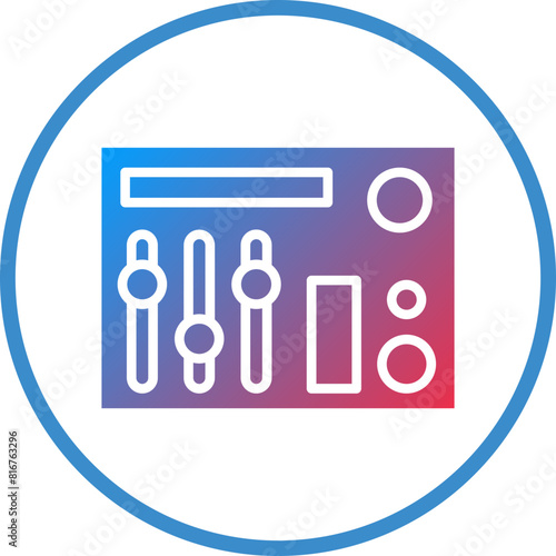 Vector Design Audio Mixing Icon Style
