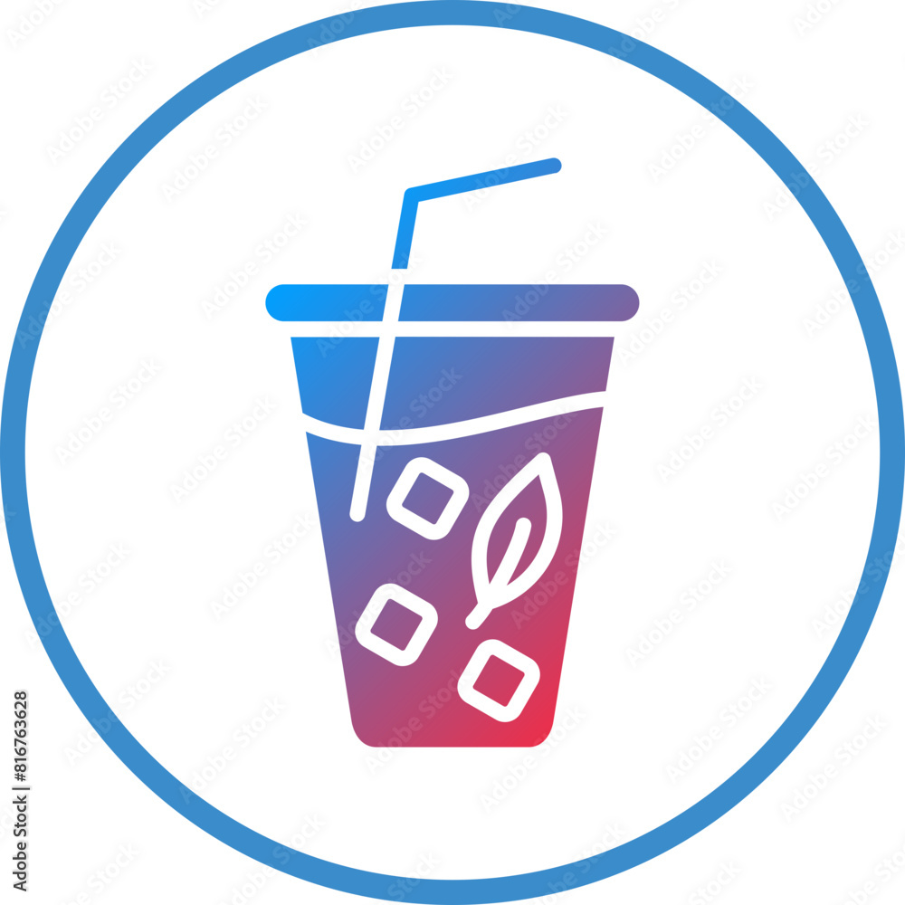 Vector Design Ice Tea Icon Style Vector Design Ice Tea Icon Style
