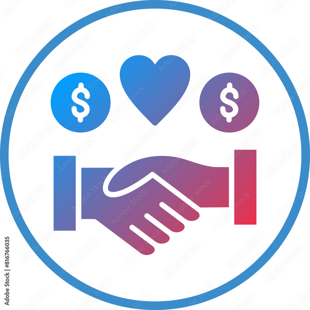 Vector Design Handshake Icon Style Vector Design Handshake Icon Style