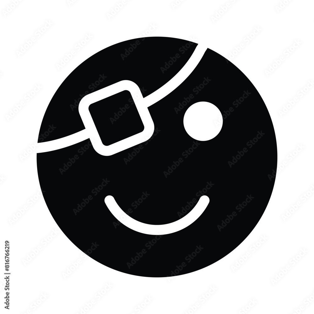 Pirate emoji icon design isolated on white background Pirate emoji icon design isolated on white background