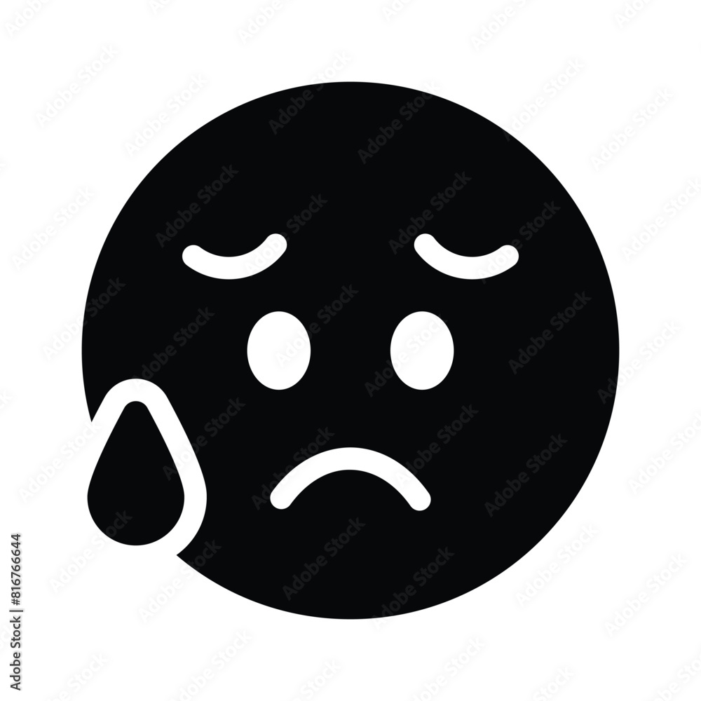 Get your hands on perfectly designed sad emoji icon, customizable vector Get your hands on perfectly designed sad emoji icon, customizable vector