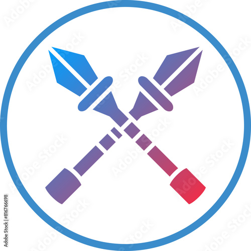 Vector Design Spear Icon Style
