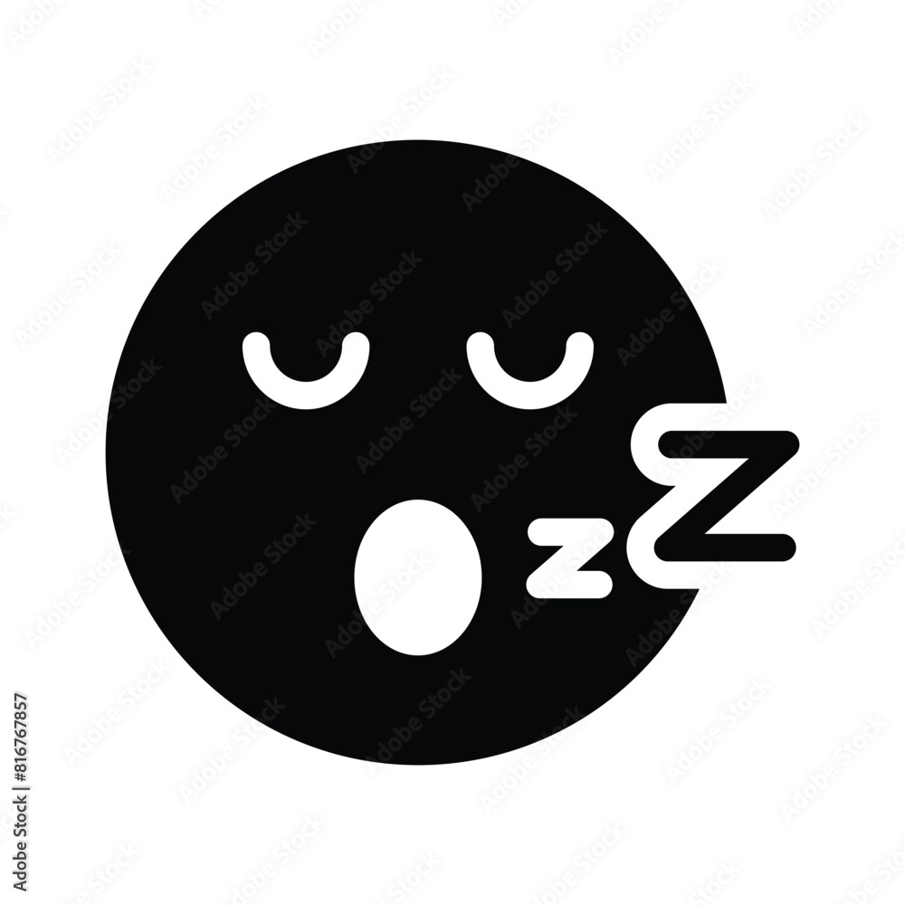 Sleepy, sleeping, tiredness emoji vector design Sleepy, sleeping, tiredness emoji vector design