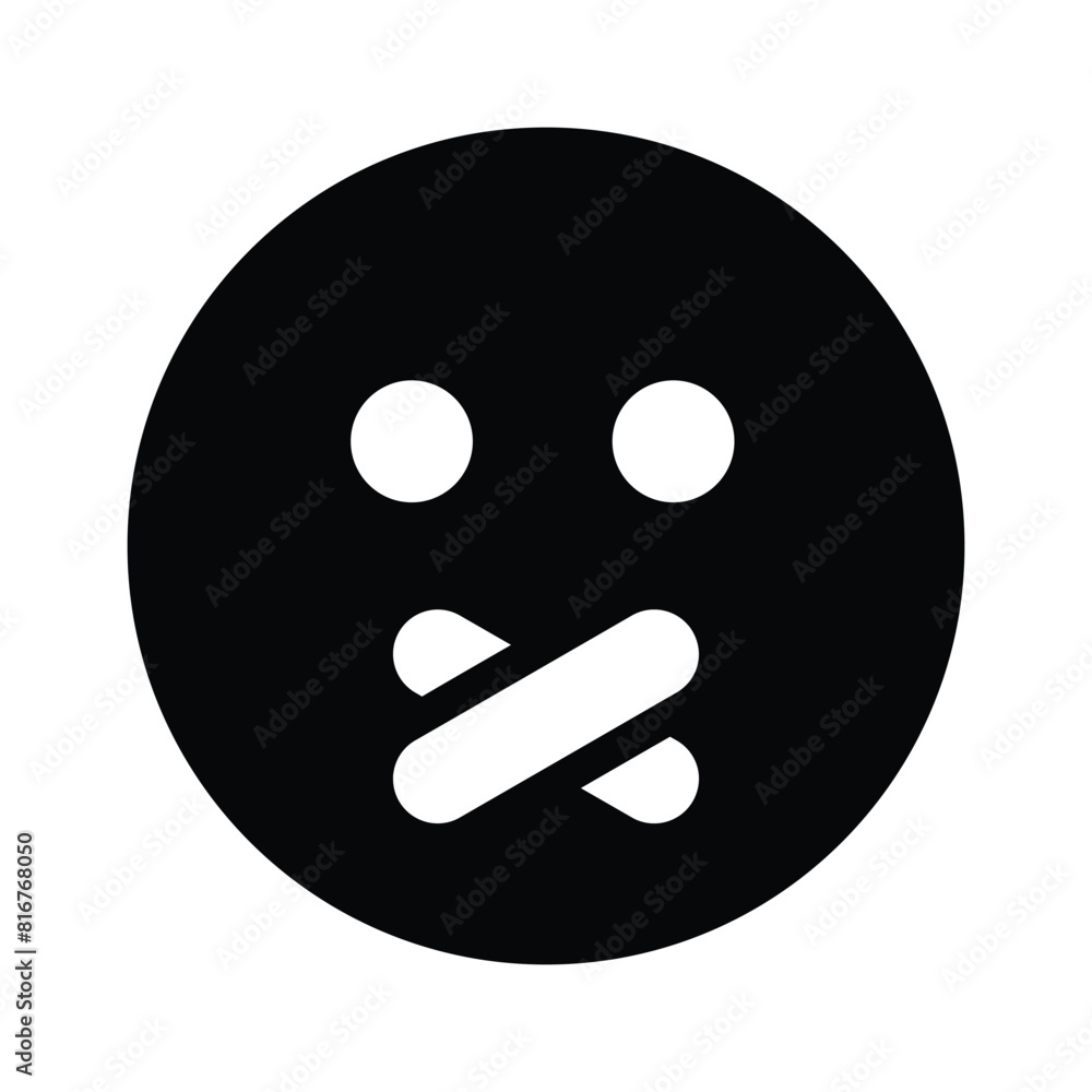 Sour face emoji icon, creative and premium vector Sour face emoji icon, creative and premium vector
