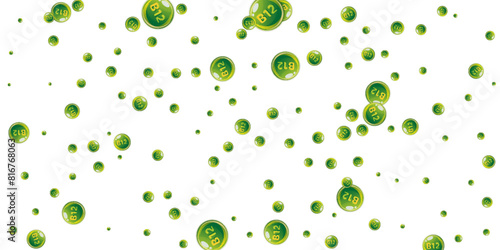 Vitamin B12 messy round pills.