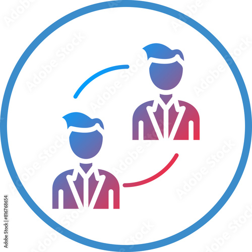 Vector Design P2P Lending Icon Style