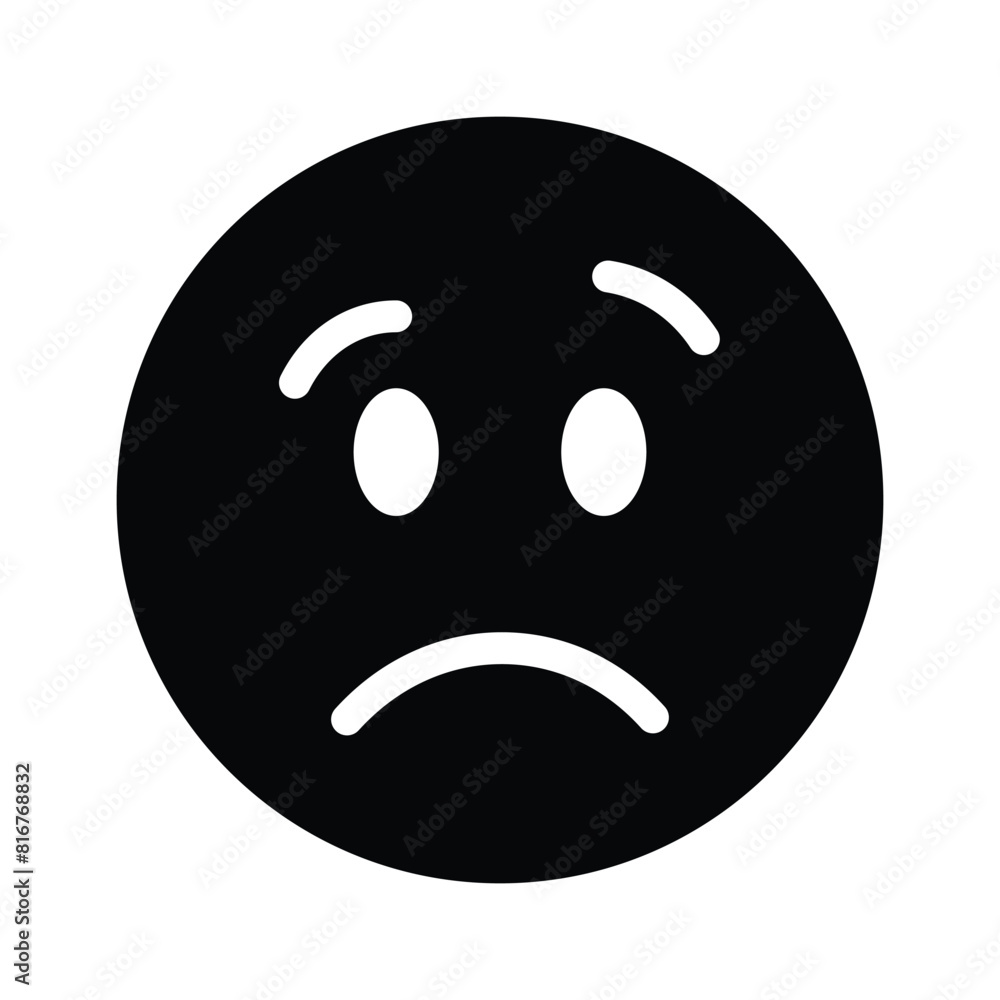 Fototapeta premium Get your hands on perfectly designed sad emoji icon, customizable vector