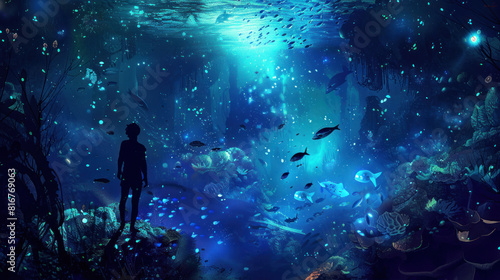 Discover the hidden wonders of the deep sea in our vast undersea collection  where bioluminescent creatures  bizarre deep-sea fish  and otherworldly landscapes await exploration.