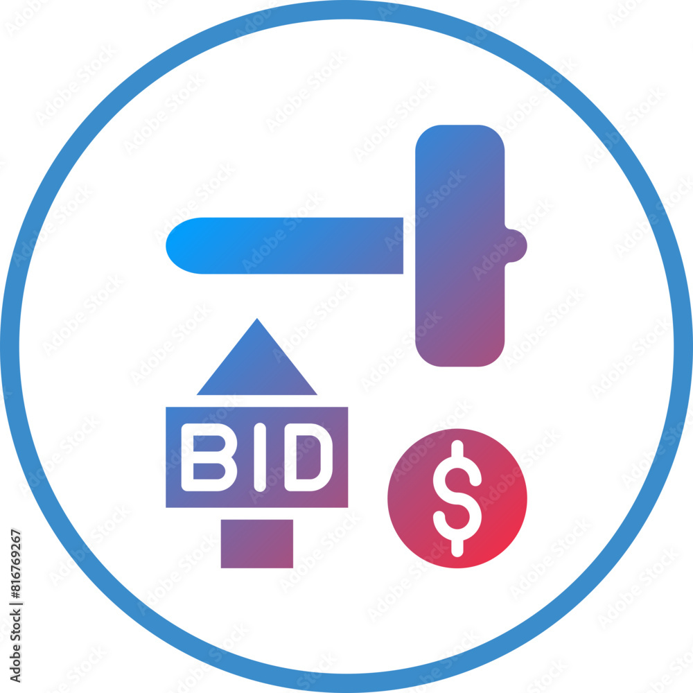 Vector Design Maximum Bid Auction Icon Style Vector Design Maximum Bid Auction Icon Style