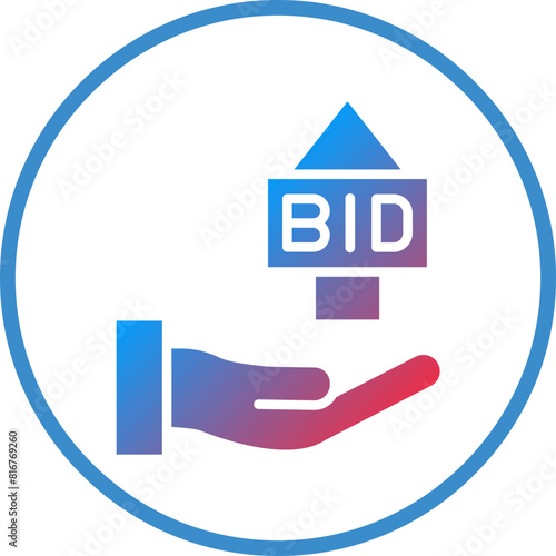 Vector Design Maximum Bid Icon Style