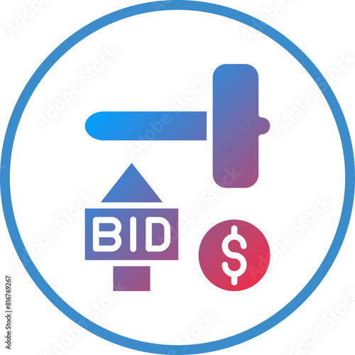 Vector Design Maximum Bid Auction Icon Style