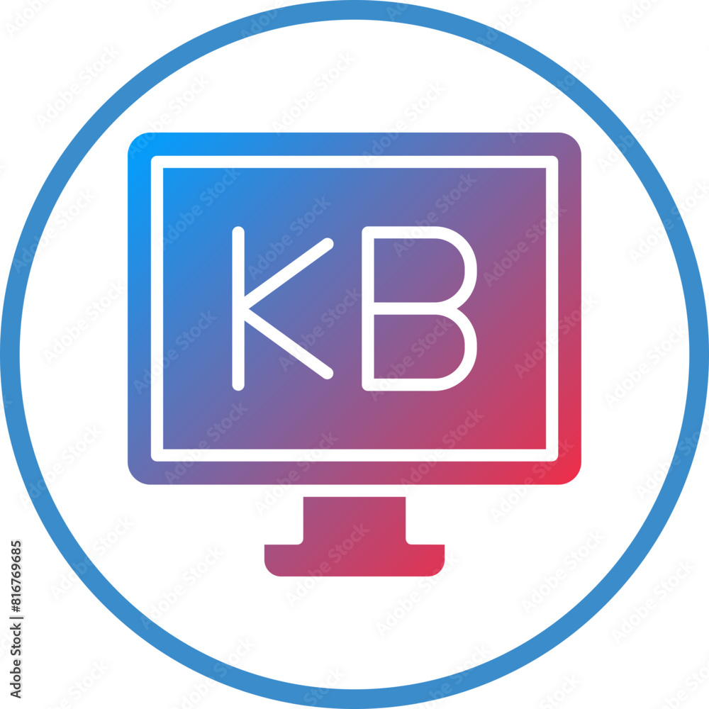 Vector Design Kilobyte Icon Style Vector Design Kilobyte Icon Style