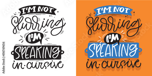 Funny hand drawn doodle lettering quote. Lettering pring for t-shirt, mug, shopper, clothes
