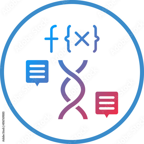 Vector Design Functional Genomics Icon Style