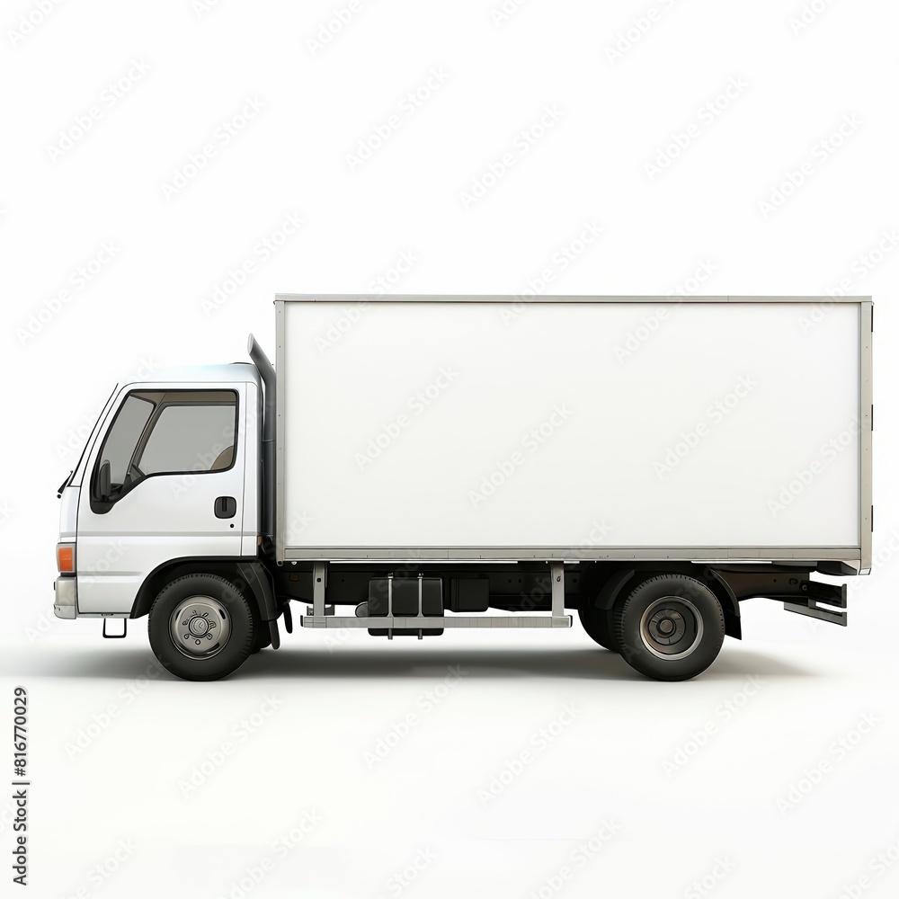 Photo of Delivery Truck ,isolated on white background Photo of Delivery Truck ,isolated on white background