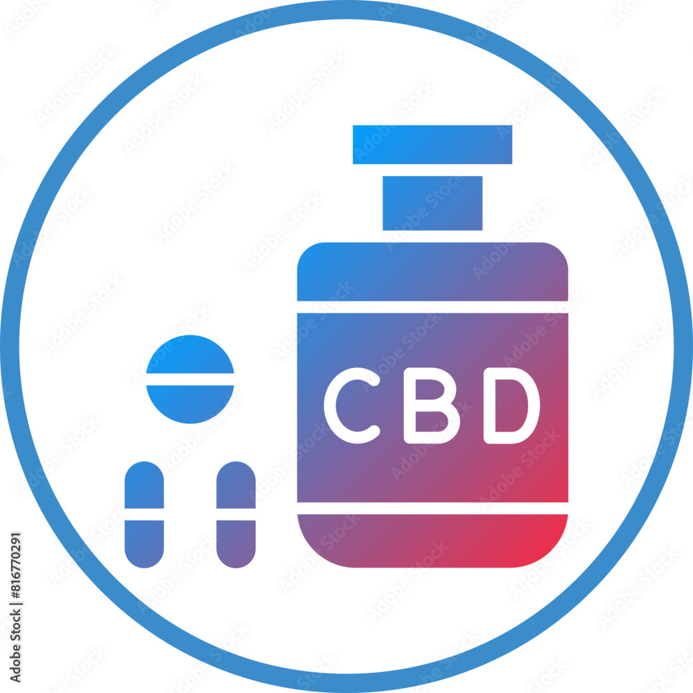 Vector Design Bio Cbd Per Capsule Icon Style Vector Design Bio Cbd Per Capsule Icon Style