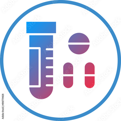 Vector Design Drug Test Icon Style