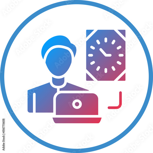Vector Design Working Time Icon Style