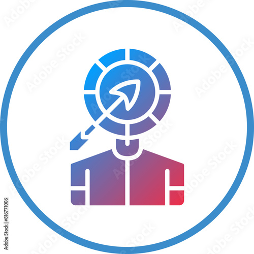 Vector Design Head Hunting Icon Style