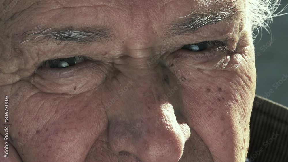 A close-up shot capturing the expressive eyes of an elderly man in his 80s, filled with wisdom and life experiences A close-up shot capturing the expressive eyes of an elderly man in his 80s, filled with wisdom and life experiences