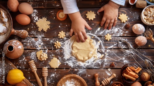Child Preparing Cookie Dough