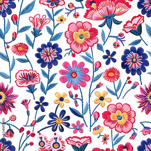 Floral Embroidery Pattern Design