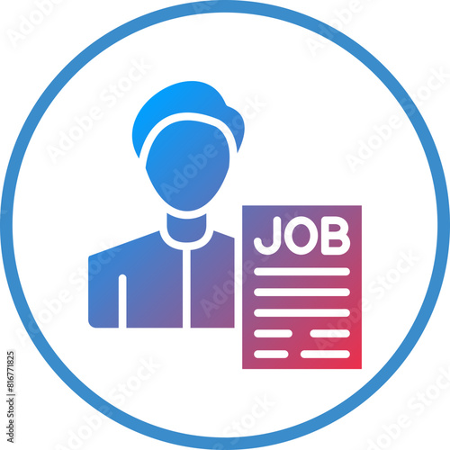 Vector Design Applicant Male Icon Style