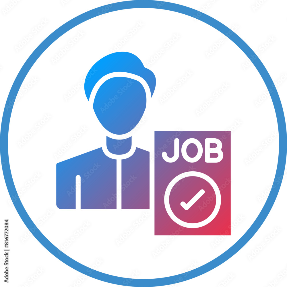 Vector Design Hired Icon Style Vector Design Hired Icon Style