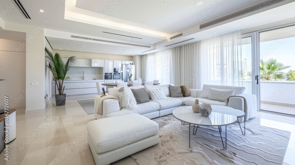 Modern Kitchen with White and Light Grey Decor, Sleek and Contemporary Interior, Ideal for Home Decor and Culinary Blogs Modern Kitchen with White and Light Grey Decor, Sleek and Contemporary Interior, Ideal for Home Decor and Culinary Blogs