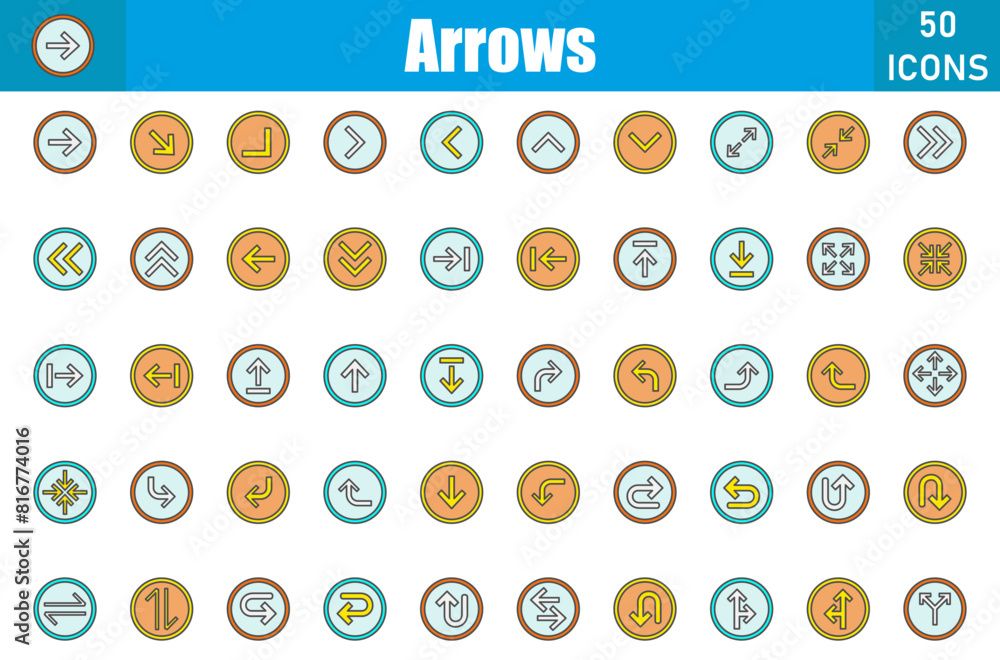 Arrows Icons Set. Editable Stroke. Pixel Perfect Arrows Icons Set. Editable Stroke. Pixel Perfect