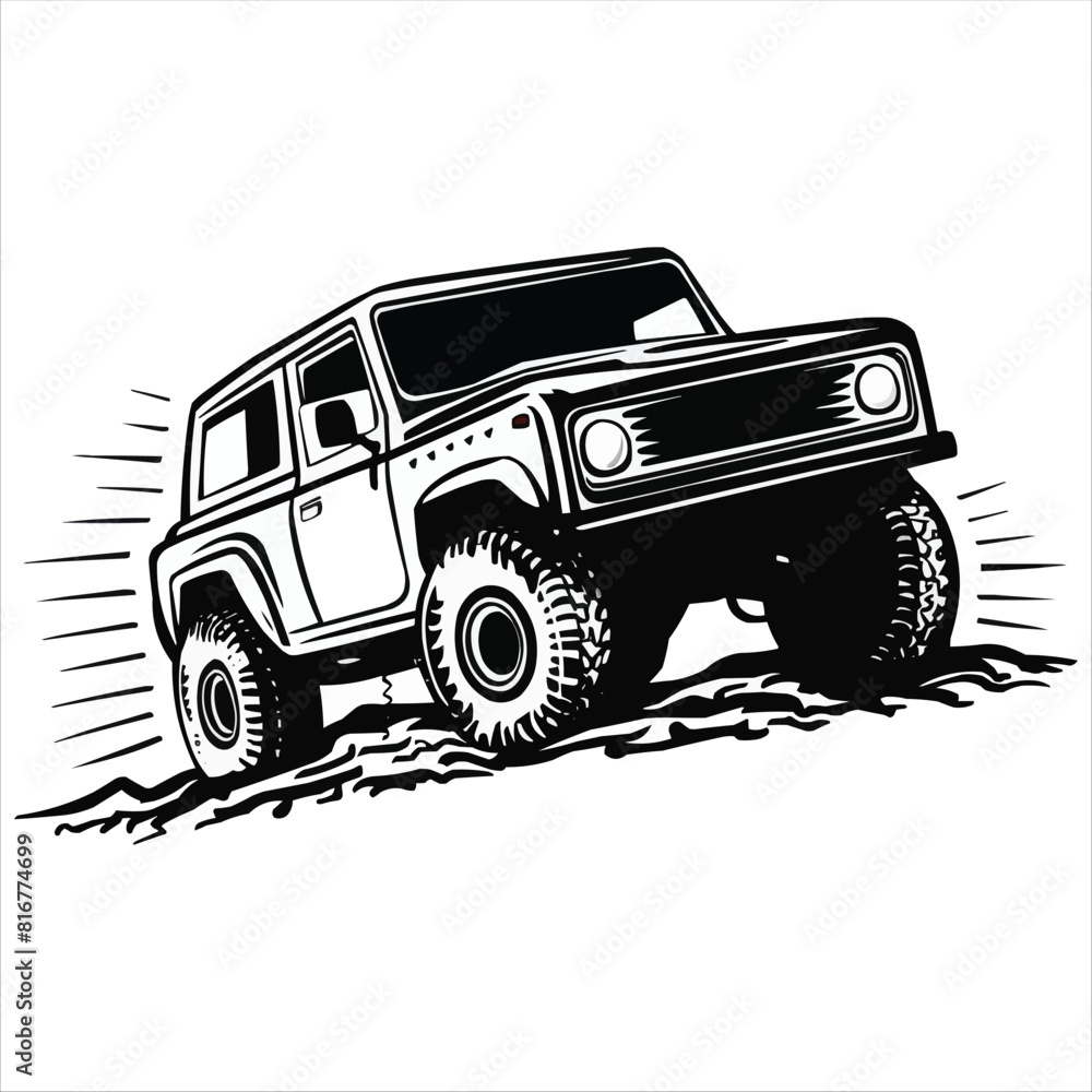 Off-road car logo vector design, T-shirt design Off-road car logo vector design, T-shirt design