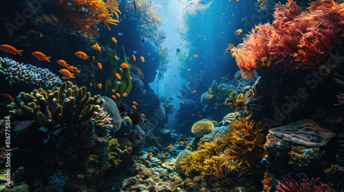 Immerse yourself in the beauty and diversity of marine ecosystems with our extensive undersea collection  showcasing the wonders of coral gardens  kelp forests  and deep-sea trenches.