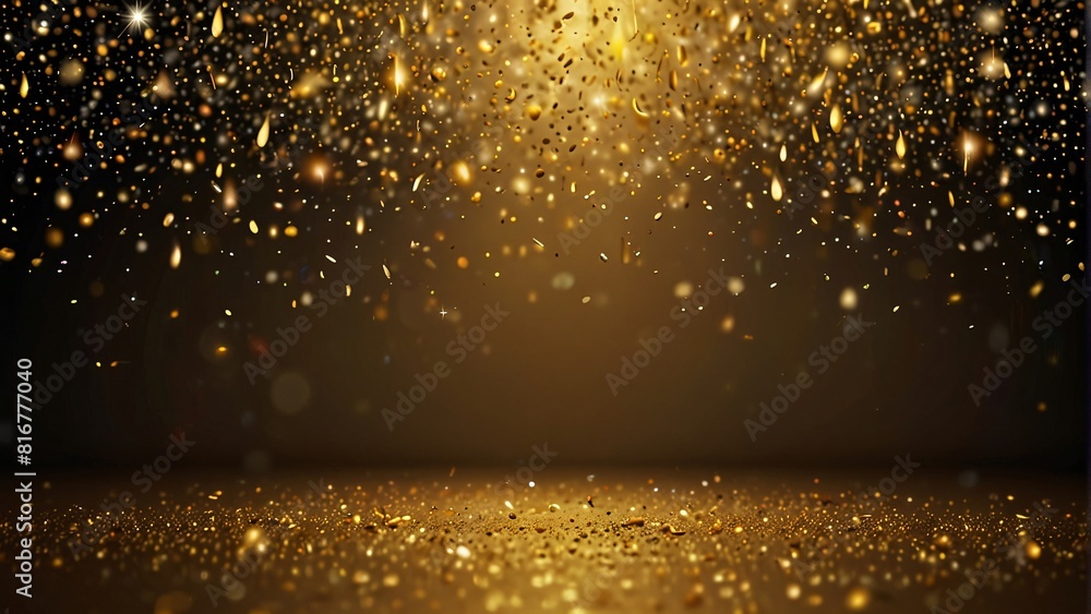 golden christmas particles and sprinkles for a holiday celebration golden christmas particles and sprinkles for a holiday celebration